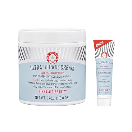 First Aid Beauty Ultra Repair Cream Intense Hydration Moisturizer for Face and Body Bundle